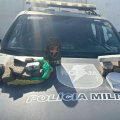 PM apreende arma de fogo, maconha e prende acusado de embriaguez ao volante